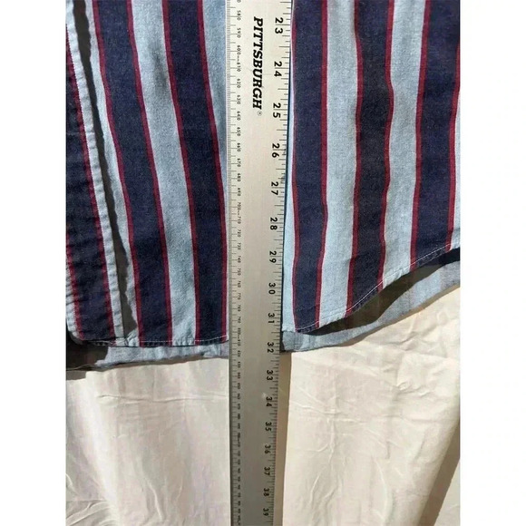 Tommy Hilfiger Mens XL VTG Y2K Crest Striped Button Shirt Multicolor Old Money - Picture 8 of 11